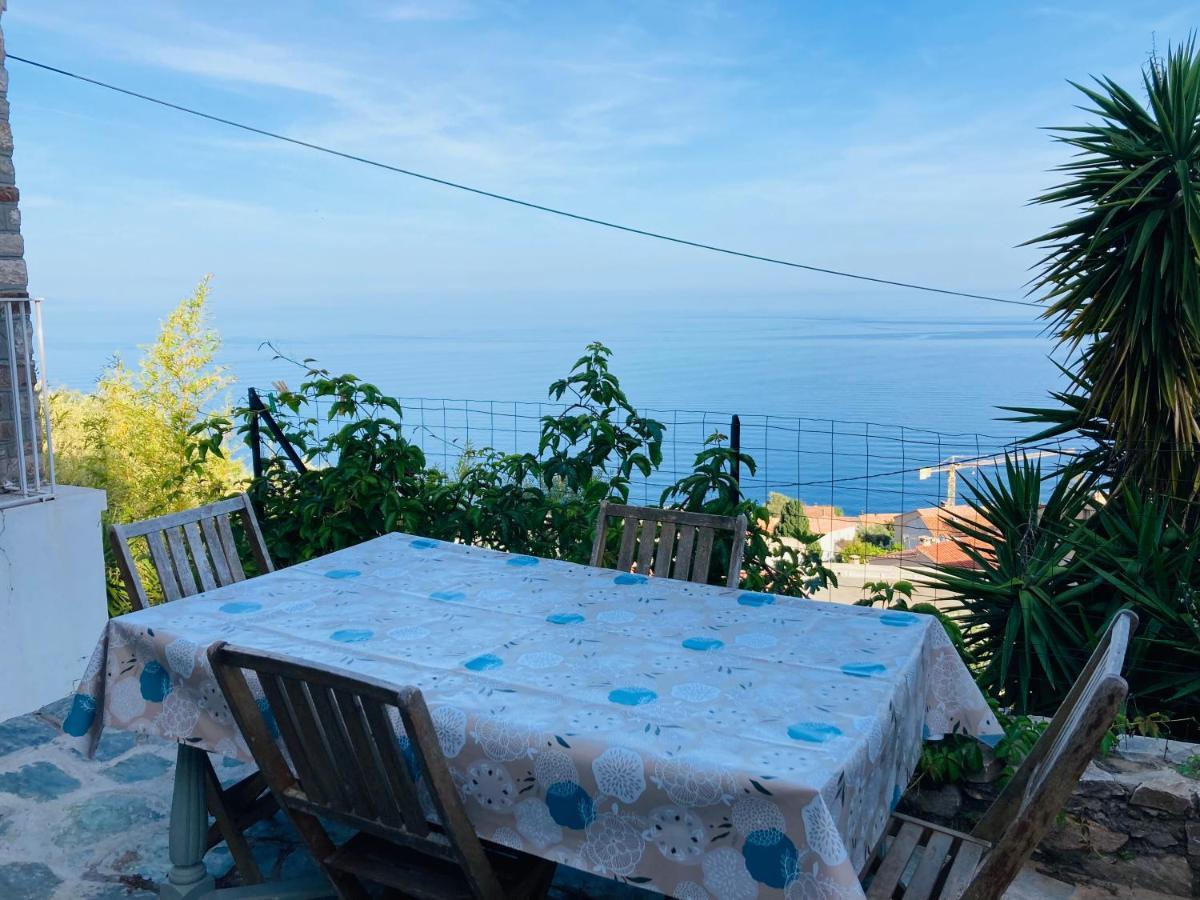 Maison Mediterraneo - Rez De Villa, Vue Imprenable Sur La Mer Pietranera Kültér fotó